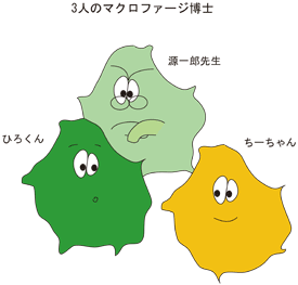 3人のマクロファージ博士